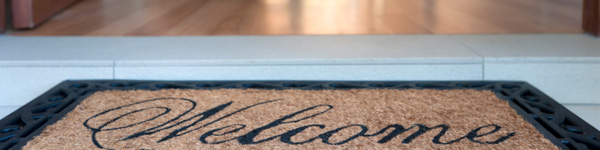 Welcome mat, home, home insurance, VA, NC, MD